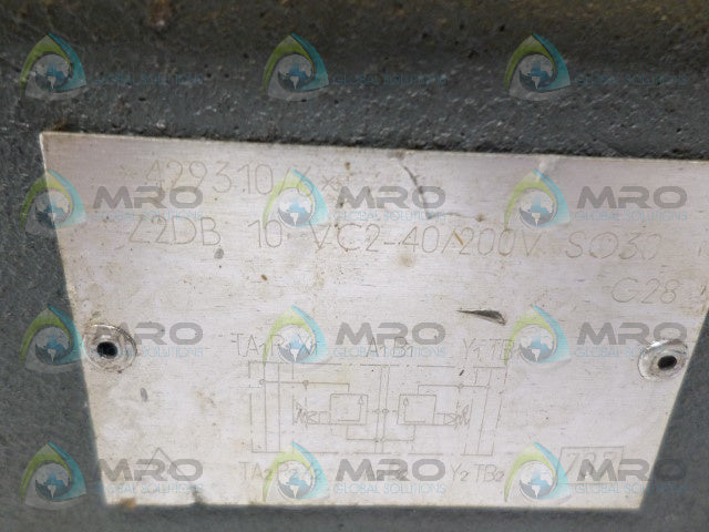 REXROTH Z2DB10VC2-40/200VSO30 SOLENOID VALVE *NEW NO BOX*