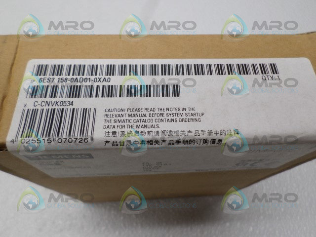 SIEMENS SIMATIC S7 6ES7158-0AD01-0XA0 BUS COUPLING MODULE *FACTORY SEALED*