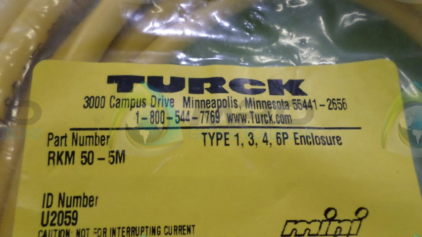 TURCK RKM50-5M CORDSET *NEW IN FACTORY BAG*