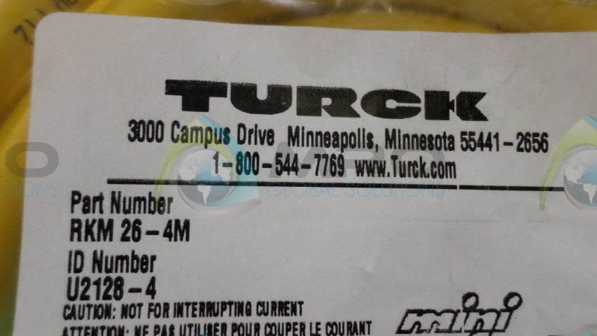 TURCK RKM-26-4M CONNECTOR *NEW IN BAG*
