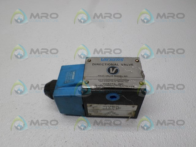 VICKERS 879249 DG4S4012AB60 DIRECTIONAL PILOT VALVE *USED*