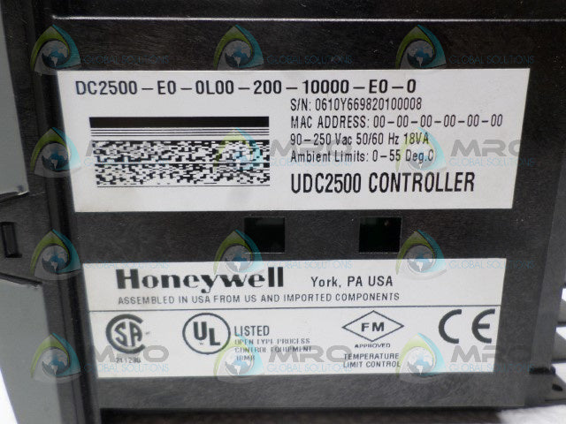 HONEYWELL DC2500-E0-0L00-200-10000-E0-0 TEMPERATURE CONTROLLER *NEW NO BOX*