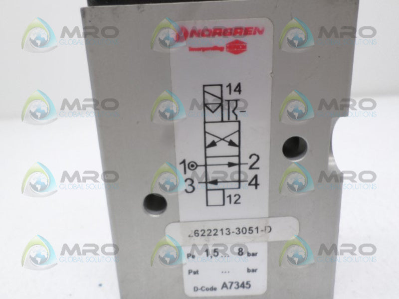 NORGREN 2622213-3051-D SOLENOID VALVE  UNMP