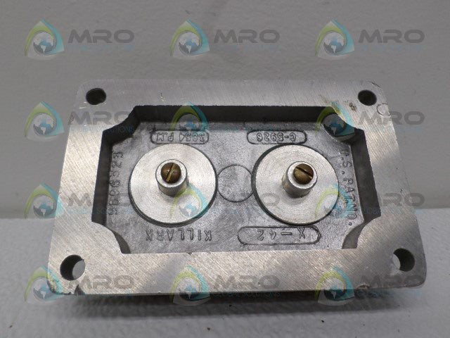 KILLARK XCS-0B4 DOUBLE PUSHBUTTON COVER (RED/RED) *USED*