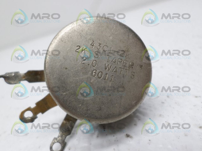 CLAROSTAT 43C1-2K POTENTIOMETER  UNMP