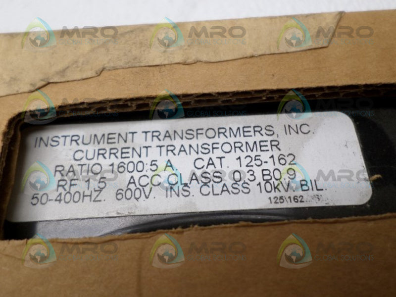INSTRUMENT TRANSFORMERS 125-162 CURRENT TRANSFORMER  NSFS