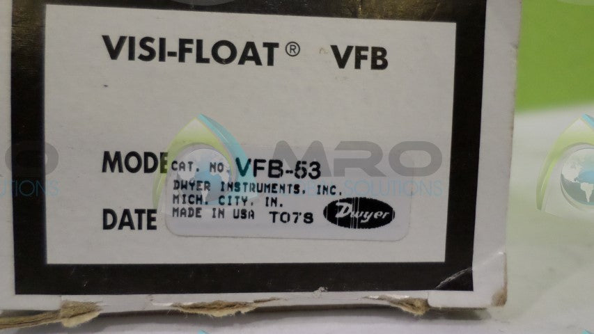DWYER VFB-53 FLOWMETER *NEW IN BOX*
