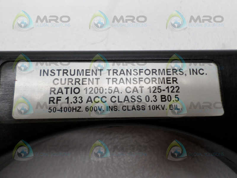 INSTRUMENT TRANSFORMERS 125-122 CURRENT TRANSFORMER  NSNP