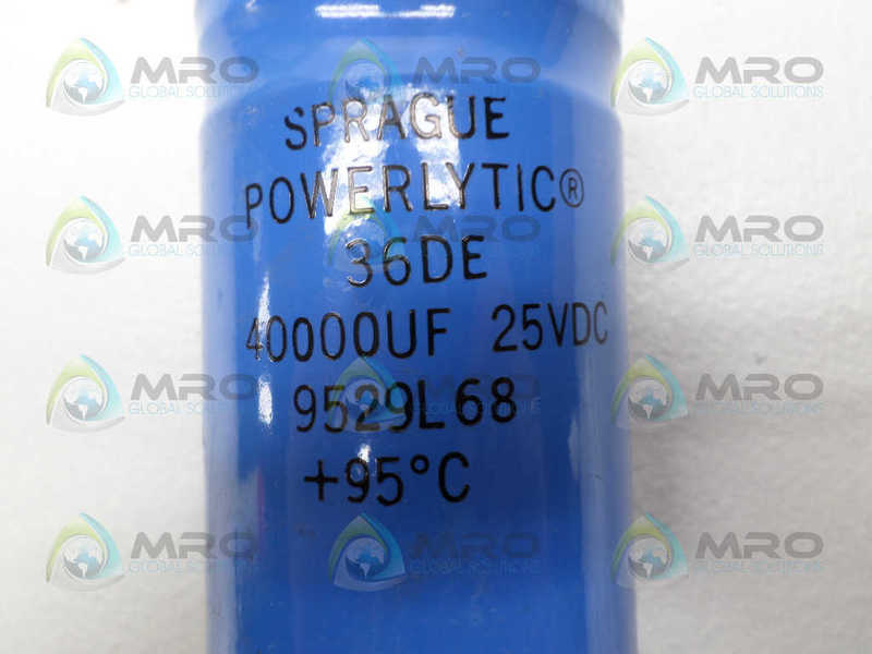 SPRAGUE 36DE 9529L68 CAPACITOR 40000UF 25VDC  NSNP