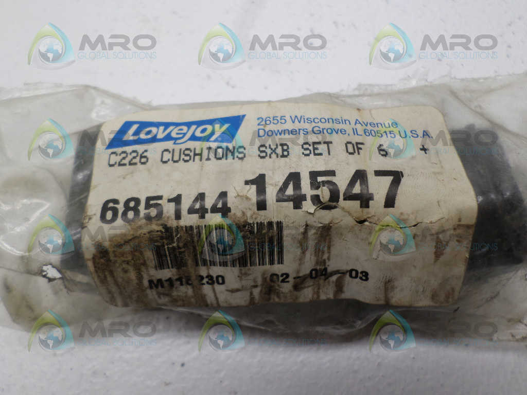 LOVEJOY 68514414547 CUSHIONS (PKG OF 6) *NEW IN FACTORY BAG*