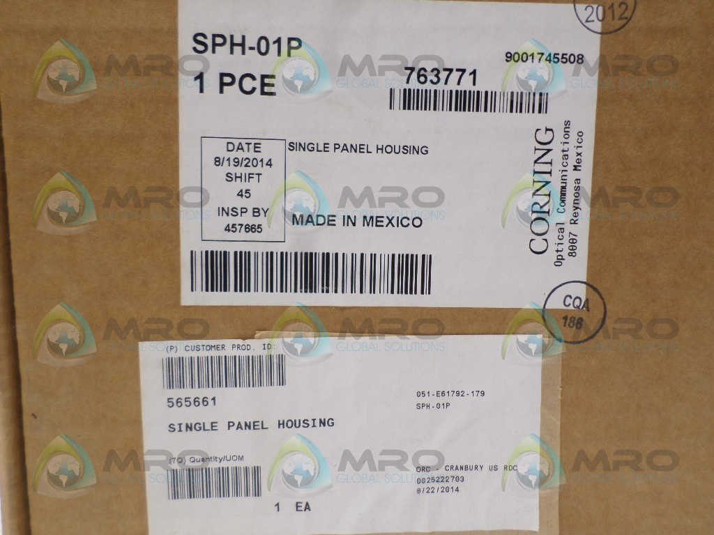 CORNING SPH-01P SINGLE PANEL HOUSING WALL MOUNTABLE *FACTORY SEALED*