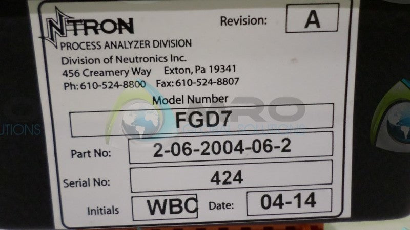 NTRON 2-06-2004-06-2 ANALYZER  NSNP