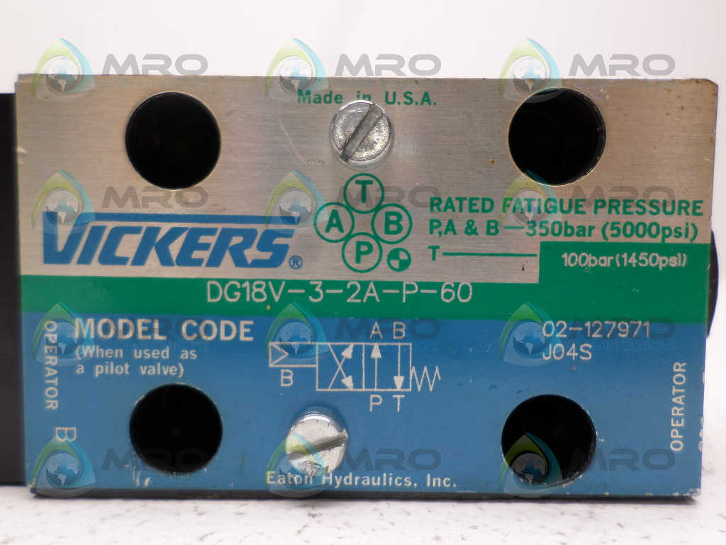 VICKERS DG18V-3-2A-P-60 DIRECTIONAL CONTROL VALVE *NEW NO BOX*