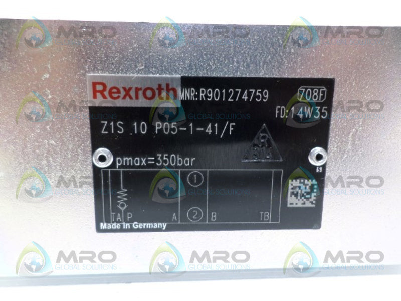 REXROTH Z1S10P05-1-41/F MANIFOLD BLOCK *NEW NO BOX*