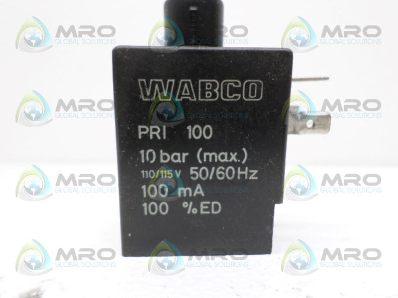 WABCO PRI100 SOLENOID COIL 110/115V *USED*