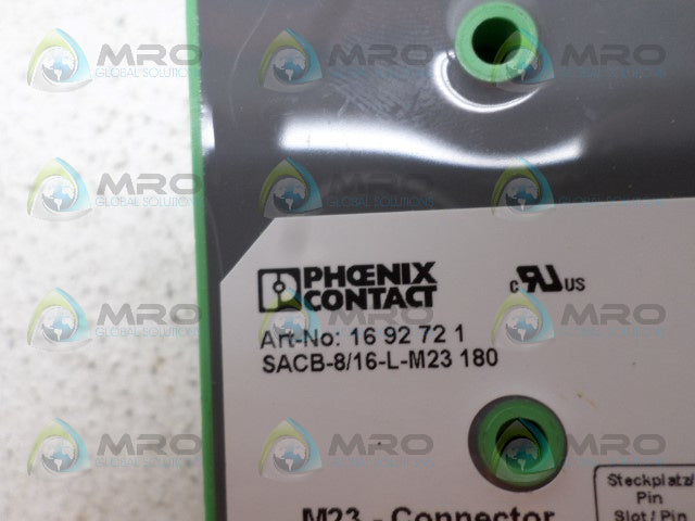 PHOENIX CONTACT SACB-8/16-L-M23180 1692721 ACTUATOR SENSOR BOX *NEW NO BOX*