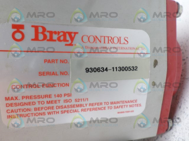 BRAY CONTROLS 930634-11300532 SPRING RETURN ACTUATOR *NEW NO BOX*