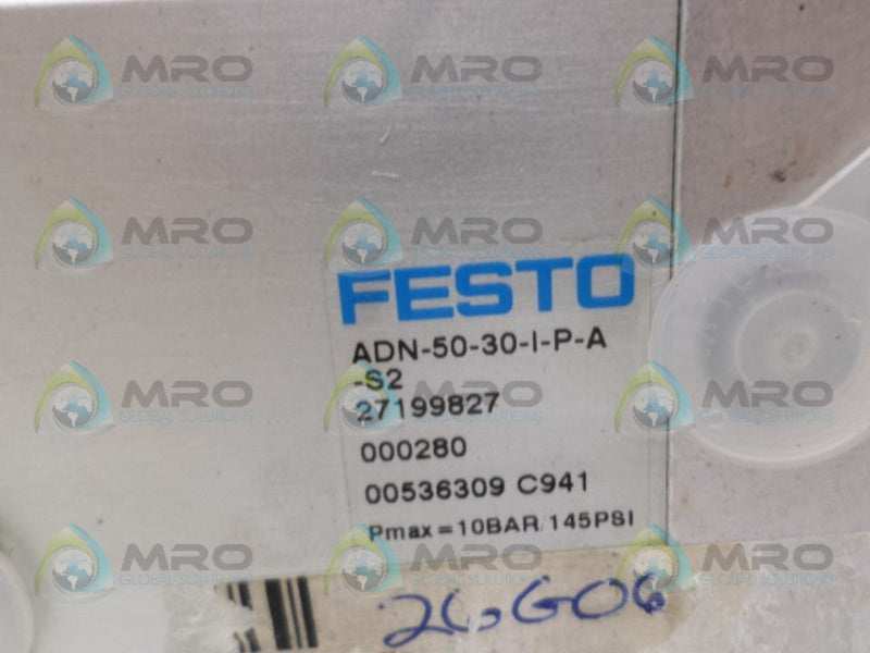 FESTO ADN-50-30-I-P-A-S2 PNEUMATIC CYLINDER *NEW NO BOX*