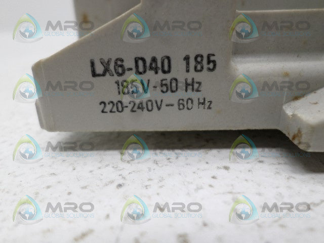 TELEMANIQUE LX6-D40185 COIL 185V/220-240V *USED*