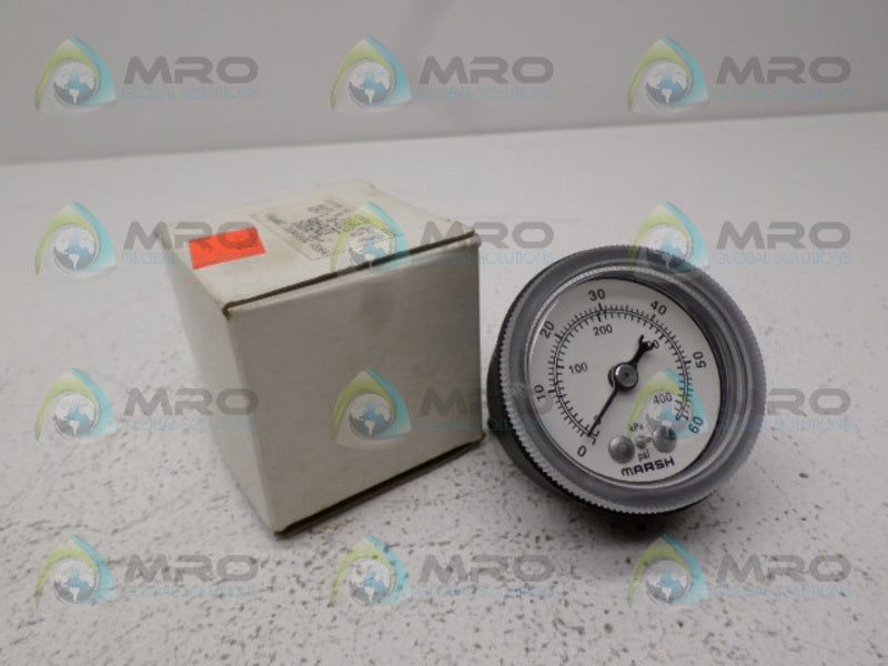 MARSH J2646 PRESSURE GAUGE 0-60 PSI 0-400 KPA *NEW IN BOX*