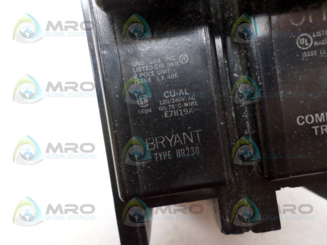BRYANT BR230 CIRCUIT BREAKER 30A *USED