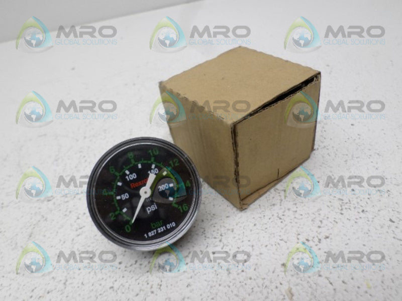 BOSCH 1827231010 PRESSURE GAUGE 0-250 PSI 0-16 BAR  NSMP