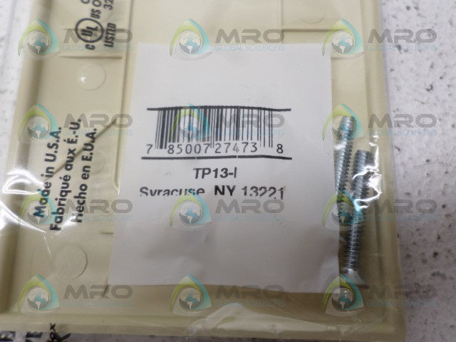 PASS & SEYMOUR TP13-I IVORY WALL PLATE *NEW IN FACTORY BAG*