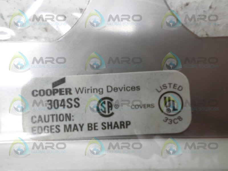 COOPER 304SS STAINLESS STEEL WALLPLATE OUTLET COVER  NSMP