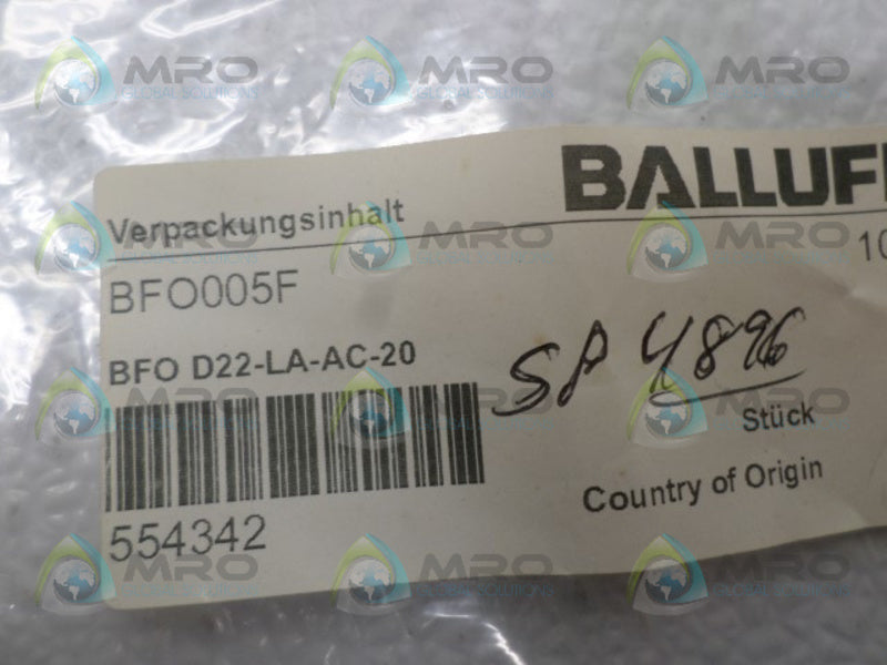 BALLUFF BFOD22-LA-AC-20 BEAM DEFLECTOR *NEW NO BOX*