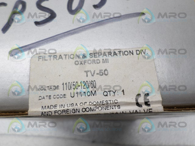PARKER TV-50 TIMED SOLENOID DRAIN VALVE *FACTORY SEALED*