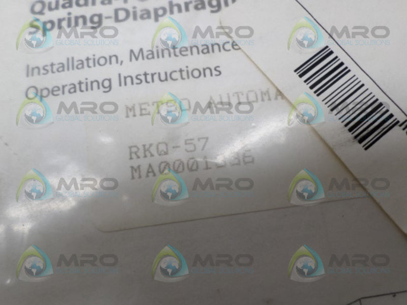 METSO RKQ-57 DIAPHRAGM KIT *NEW IN FACTORY BAG*