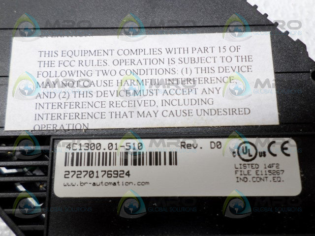 B&R 4C1300.01-510 BLACK PANEL CONTROLLER MODULE *NEW NO BOX*