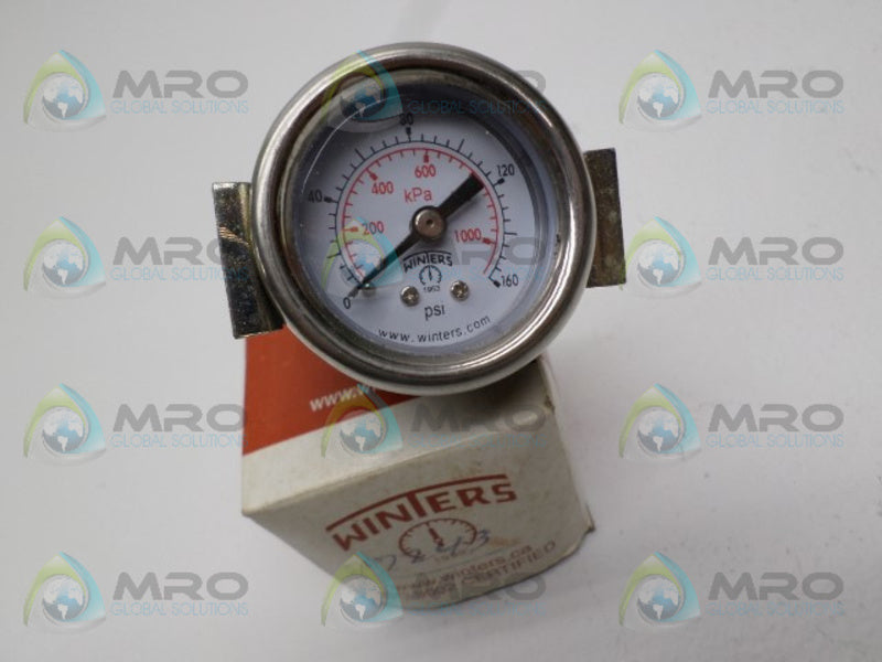 WINTERS 1421UC PRESSURE GAUGE 0-160 PSI 0-1000 KPA  NSMP
