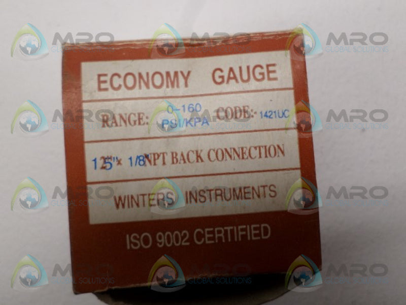 WINTERS 1421UC PRESSURE GAUGE 0-160 PSI 0-1000 KPA  NSMP