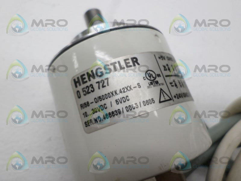 HENGSTLER 0523727 RI58-0/5000XK.42XX-S INCREMENTAL ENCODER *USED*