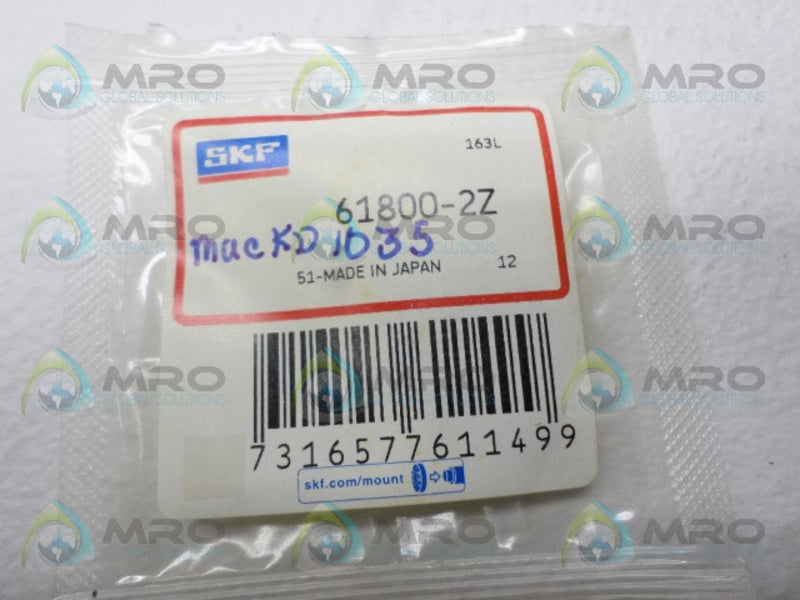 SKF 61800-2Z BALL BEARING * NEW IN FACTORY BAG *