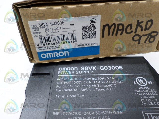OMRON S8VK-G03005 POWER SUPPLY *NEW IN BOX*