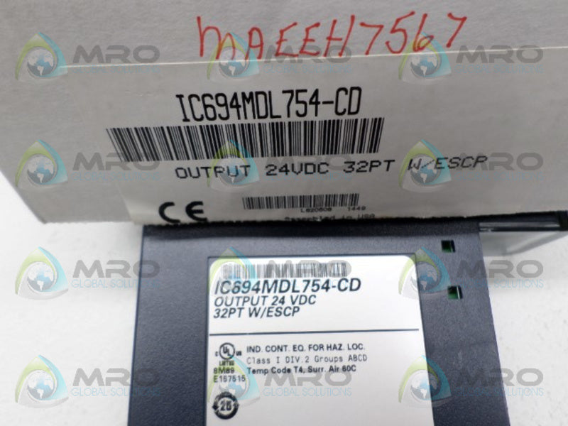 GENERAL ELECTRIC IC694MDL754-CD OUTPUT MODULE *NEW IN BOX*