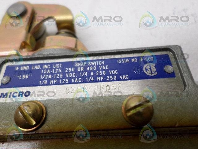 MICROSWITCH BZE6-2RQ62 LIMIT SWITCH (GREY) *NEW NO BOX*