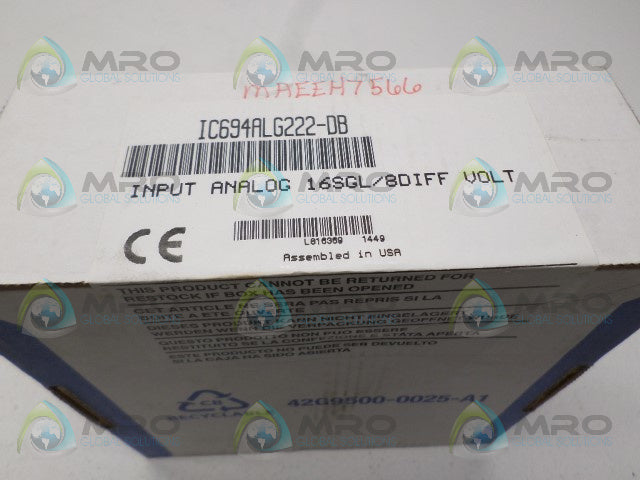 GE FANUC IC694ALG222-DB INPUT MODULE *FACTORY SEALED*