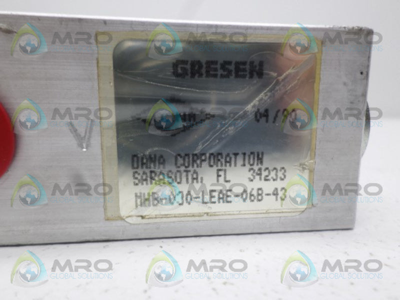 GRESEN MHB-030-LEAE-06B-43 VALVE *NEW NO BOX*