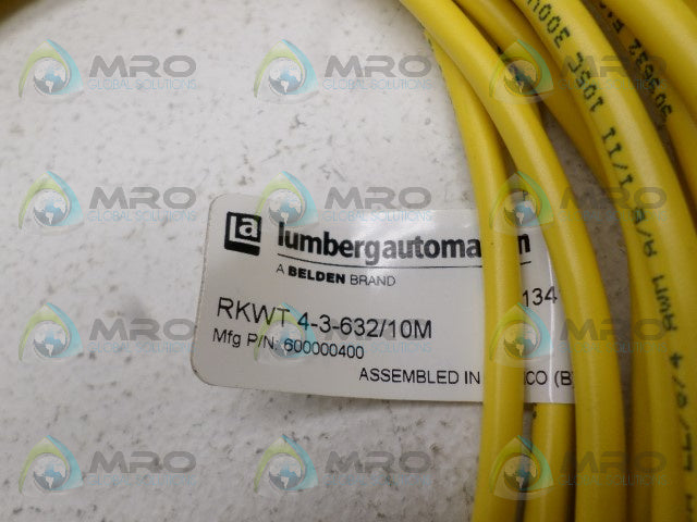 LUMBERG RKWT4-3-632/10M 600000400 CABLE CONNECTOR *NEW NO BOX*