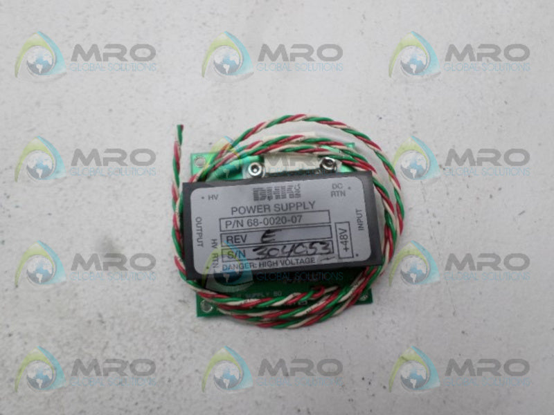 BHK 0168-095-00 68-0020-07 UV-LAMP POWER SUPPLY  NSNP