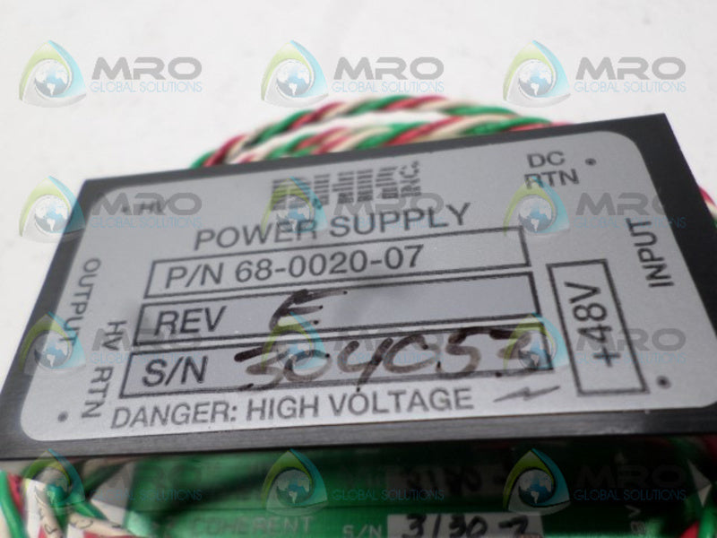 BHK 0168-095-00 68-0020-07 UV-LAMP POWER SUPPLY  NSNP