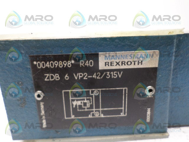 REXROTH ZDB6VP2-42/315V DIRECTIONAL VALVE *NEW NO BOX*