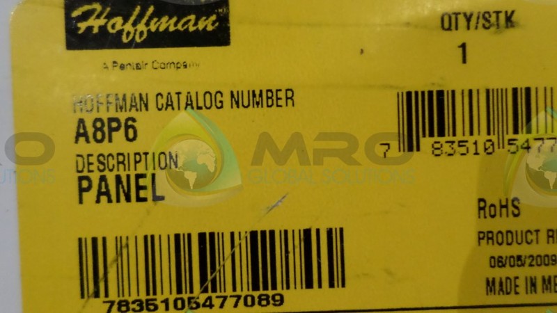 HOFFMAN A8P6 PANEL *NEW NO BOX*