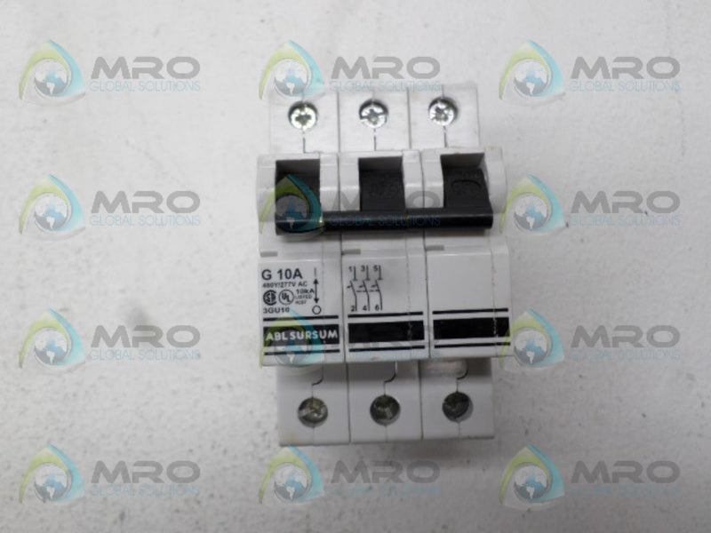 ABL SURSUM 3GU10 CIRCUIT BREAKER 10A  UNMP