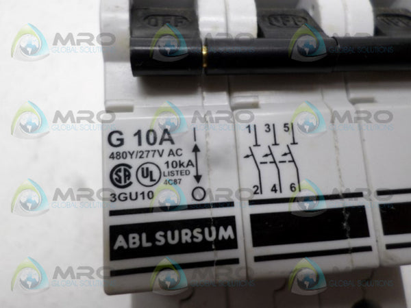 ABL SURSUM 3GU10 CIRCUIT BREAKER 10A  UNMP