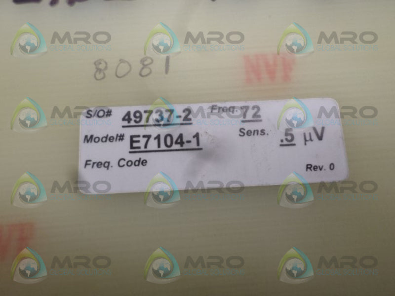 TELEMOTIVE E7104-1 MASTER RECEIVER  UNMP