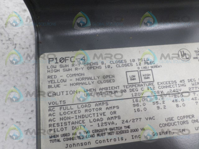 PENN P10FC-4 LOW LOW PRESSURE CONTROL 0-20 PSIG *NEW NO BOX*